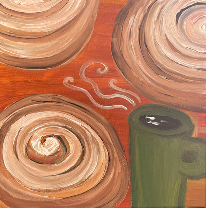 « Coffee’s served » Original painting on canvas