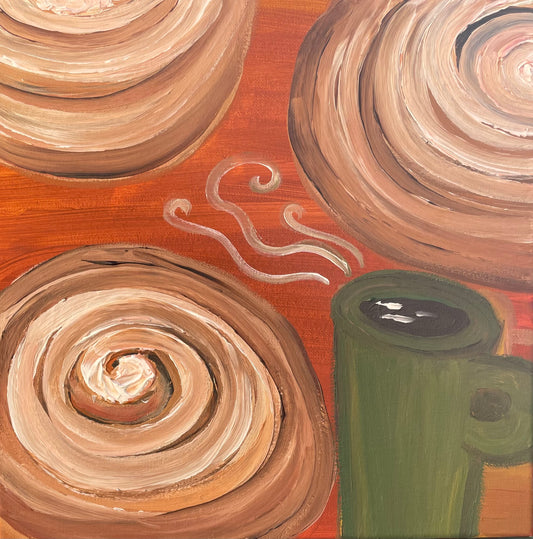 « Coffee’s served » Original painting on canvas