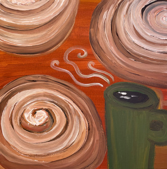 « Coffee’s served » Original painting on canvas